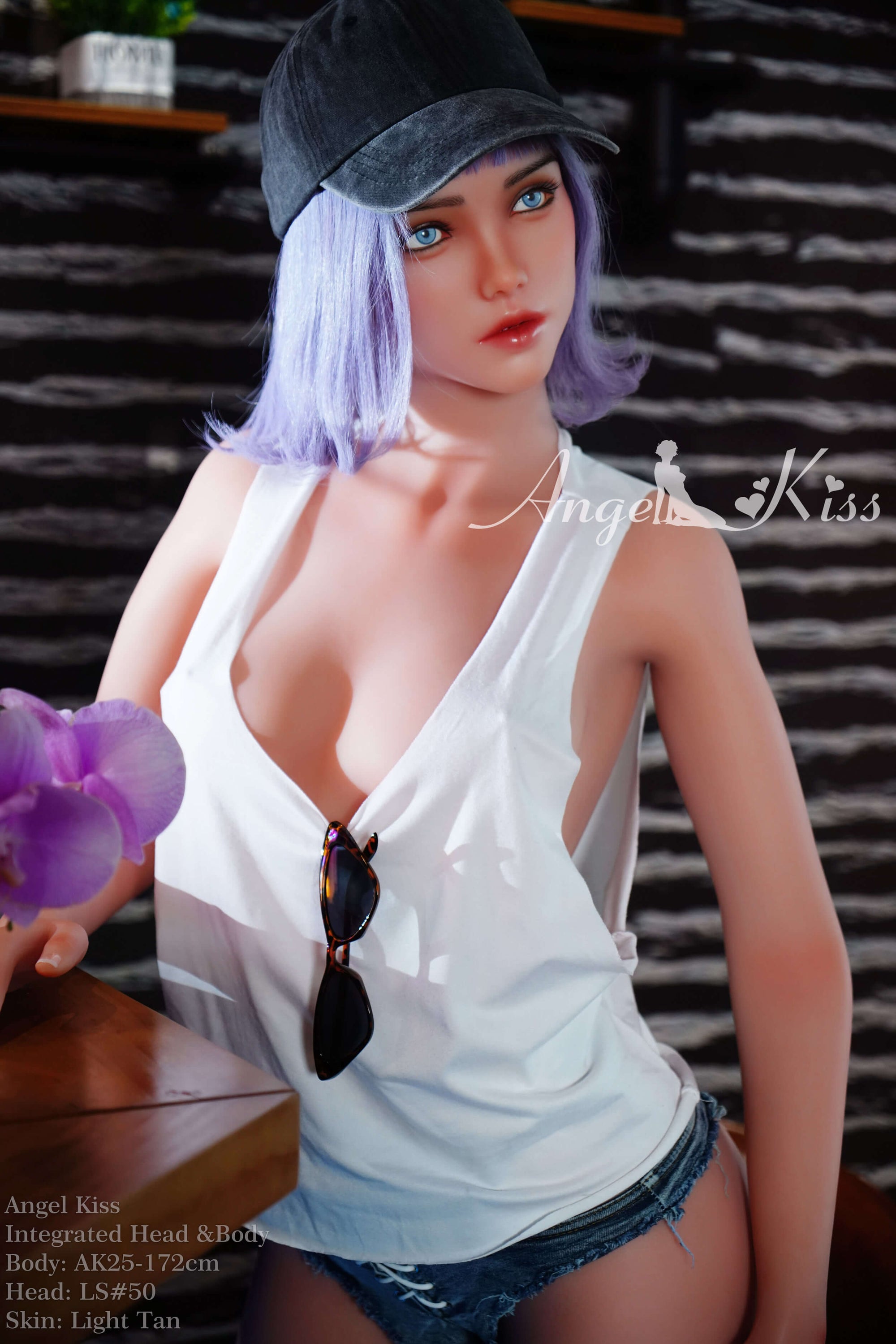 5'8" (172cm)  F-Cup ntegrated Head and Body Silicone Sex Doll - Andria (AngelKiss Doll)