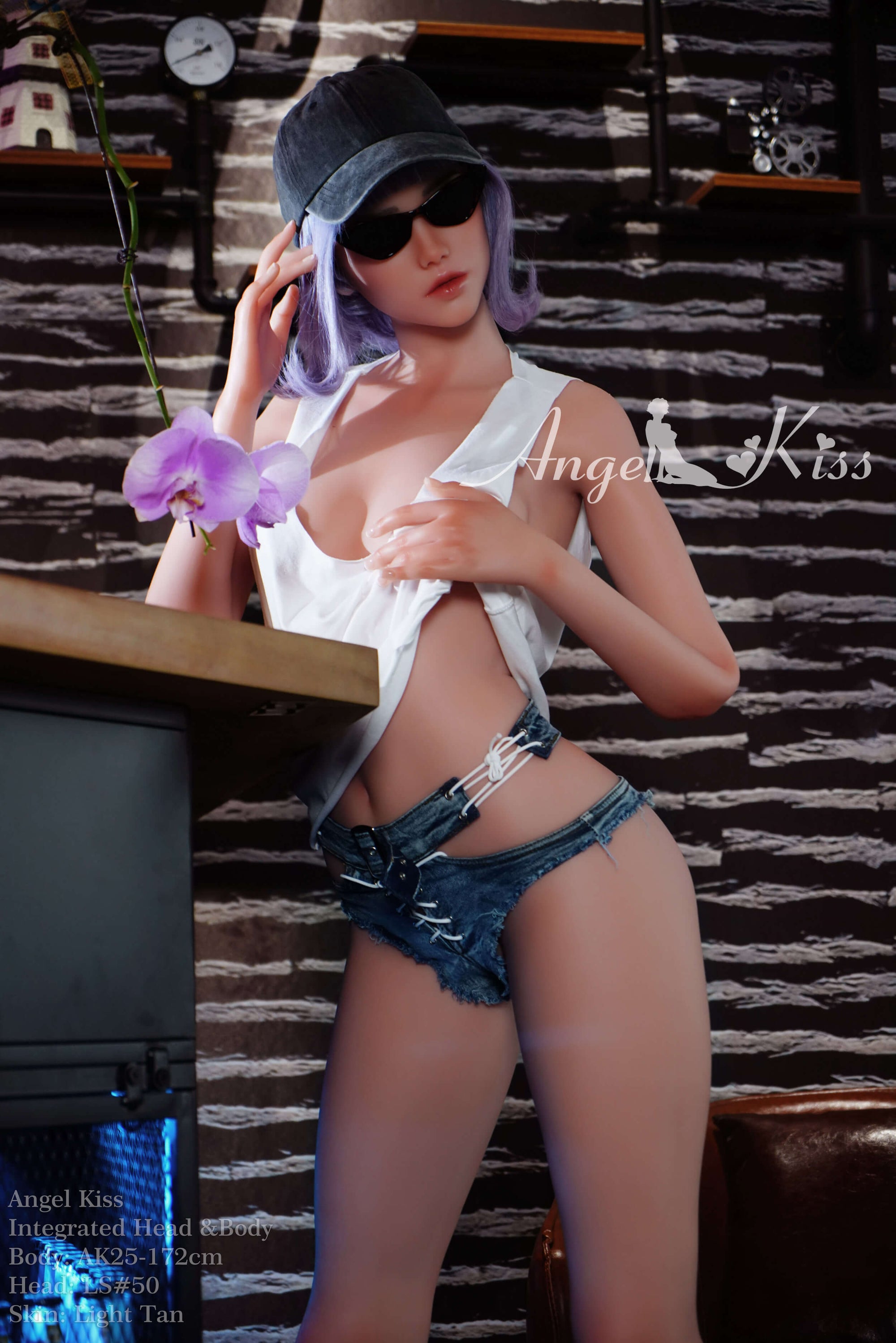 5'8" (172cm)  F-Cup ntegrated Head and Body Silicone Sex Doll - Andria (AngelKiss Doll)